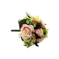 thumbnail image 2 of Xingzhi Artificial Flowers Bouquet Fake Hydrangea Heads Realistic Roses Party Home Decorative Table Wedding Display Decoration Champagne, 2 of 6