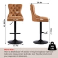 thumbnail image 4 of MIKIBAMA Modern Bar Stools PU Swivel Barstools Adjusatble Seat Height from 26-33 Inch, Set of 2, 4 of 6