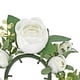 thumbnail image 5 of GUOOL - Corona artificial con velas, corona de rosas verdes, portavelas decorativo para puerta, sala de estar, centro de mesa, adorno blanco, 5 of 6