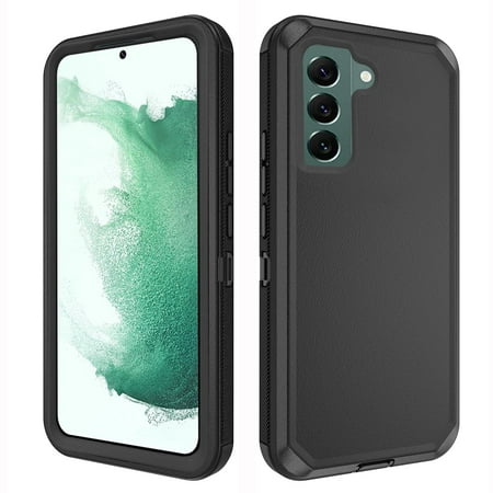 Asuwish Compatible with Samsung Galaxy S22 5G Phone Case Hybrid Rugged Shockproof Hard Protective Drop Proof Full Body Heavy Duty Mobile Cell Cover for S 22 22S 4G G5 6.1 inch Women Men Black