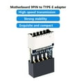 thumbnail image 5 of 3X Motherboard USB2.0 9Pin to TYPE-E Female Adapter Chassis TYPE-C Socket 9-Pin USB 2.0 Extender Card, 5 of 7