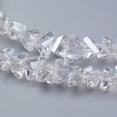 thumbnail image 3 of Electroplate Glass Beads Strands AB Color Plated Faceted Triangle Clear AB 4.5x5x6mm Hole: 1mm about 88~90pcs/strand 28~30cm, 3 of 3