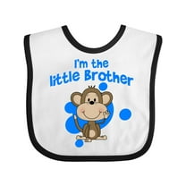Inktastic I'm the Little Brother with Cute Monkey Boys Baby Bib