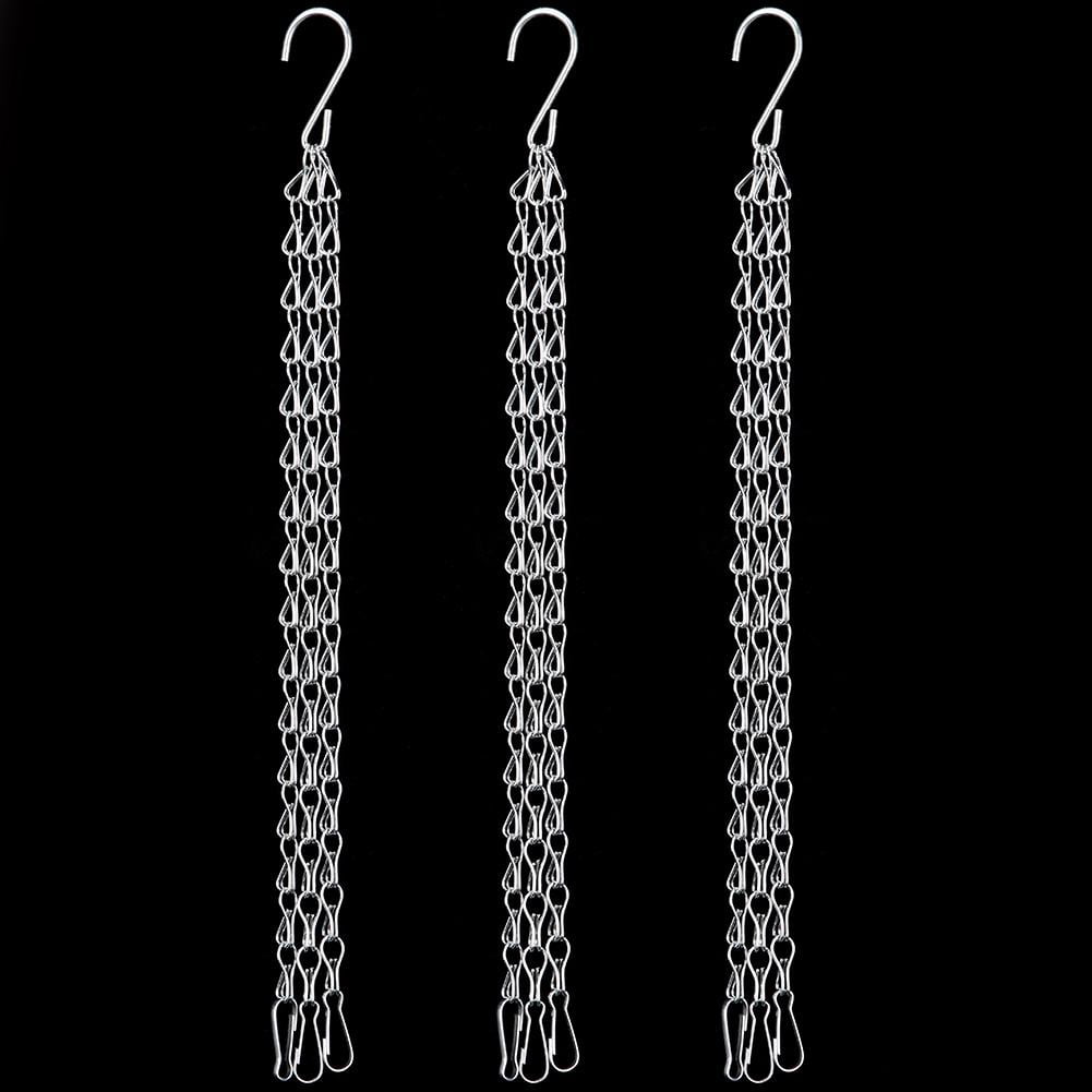 Fdit Hanging Chain + Hooks,Hanging Chain,3 PCS Garden Planter Flower