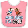 thumbnail image 3 of Inktastic Moo Moo I'm 1 with Cute Holstein Cows Boys or Girls Baby Bib, 3 of 4