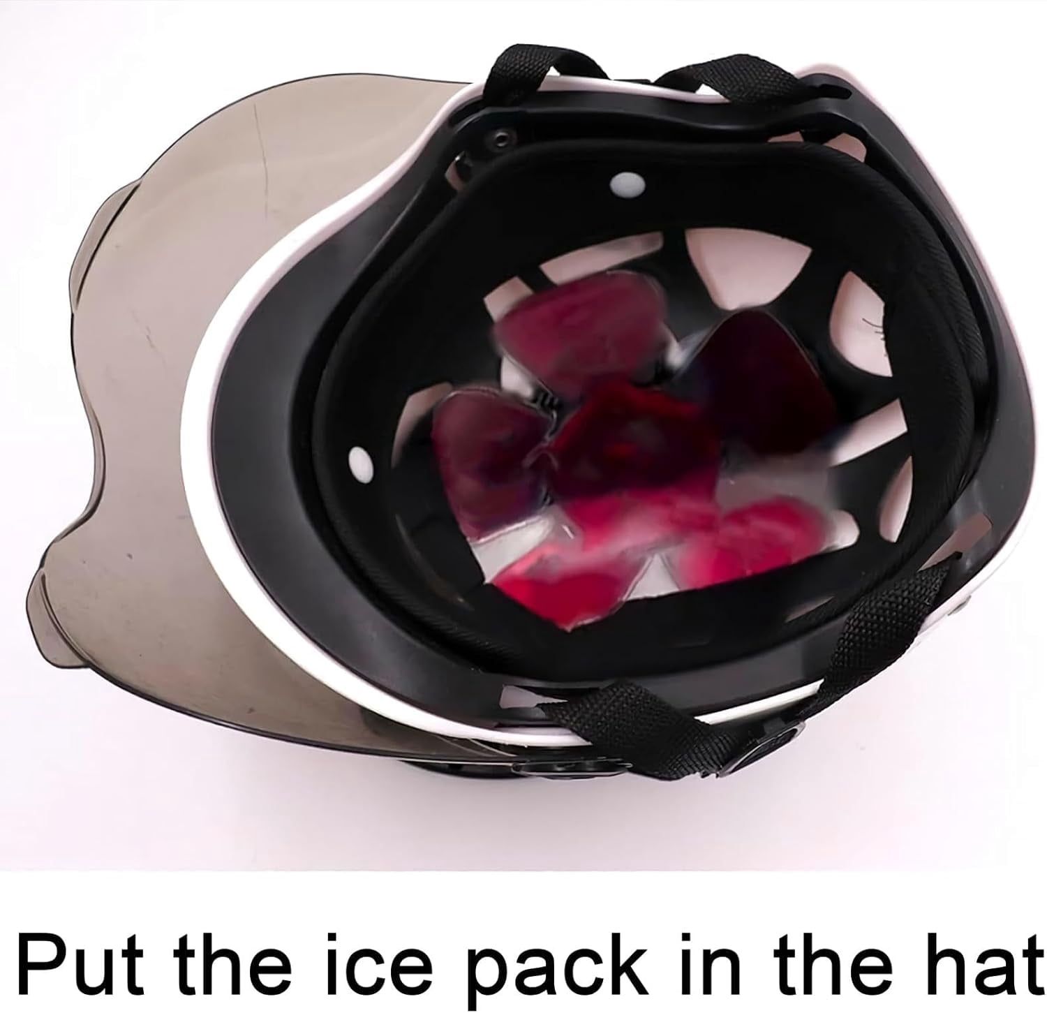 Head Ice Pack Hat, Ice Pack for Heads, Hats ICES Pack Insert, Heads ICES Pack Hot & Cold Gel Pads, Reusable Cooling Gel ICES Packs for Hats, Helmet Cool Liner, Riding Helmet, Keep Cool