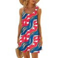 thumbnail image 1 of WILLBEST Robe avec S Femmes Robe d'Été de Plage Sans Manches Imprimée Décontractée Bord de Mer Mini Robe, 1 of 5
