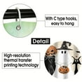 thumbnail image 6 of Zhourta Halloween Pumpkin Bath Mat Curtain 4 Piece Set U-Shape Toilet Mat Shower Liner with Hooks for Bathroom Decoration, 6 of 9
