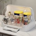 thumbnail image 3 of Portable Baby Bottle Drying Rack with Dustproof Lid, Removable Drip Tray, and Compact Storage Design White, 3 of 5