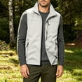 thumbnail image 2 of WRKEKC Softshell Vest for Men Stand Collar Zip-Up Multi Pocket Windproof Sleeveless Outerwear for Hiking and Daily Outfits, 2 of 9