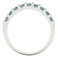 thumbnail image 5 of 0.63 ctw Wedding Band for Women - 14K White Gold Blue Moissanite Stackable Eternity Ring, 5 of 6