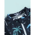 thumbnail image 4 of Bagilaanoe Toddler Baby Boys One-Piece Swimsuit Print Short Sleeve Zipper Rashguard Swimwear 3M 6M 12M 2T 3T Kids Summer Bathing Suit, 4 of 8