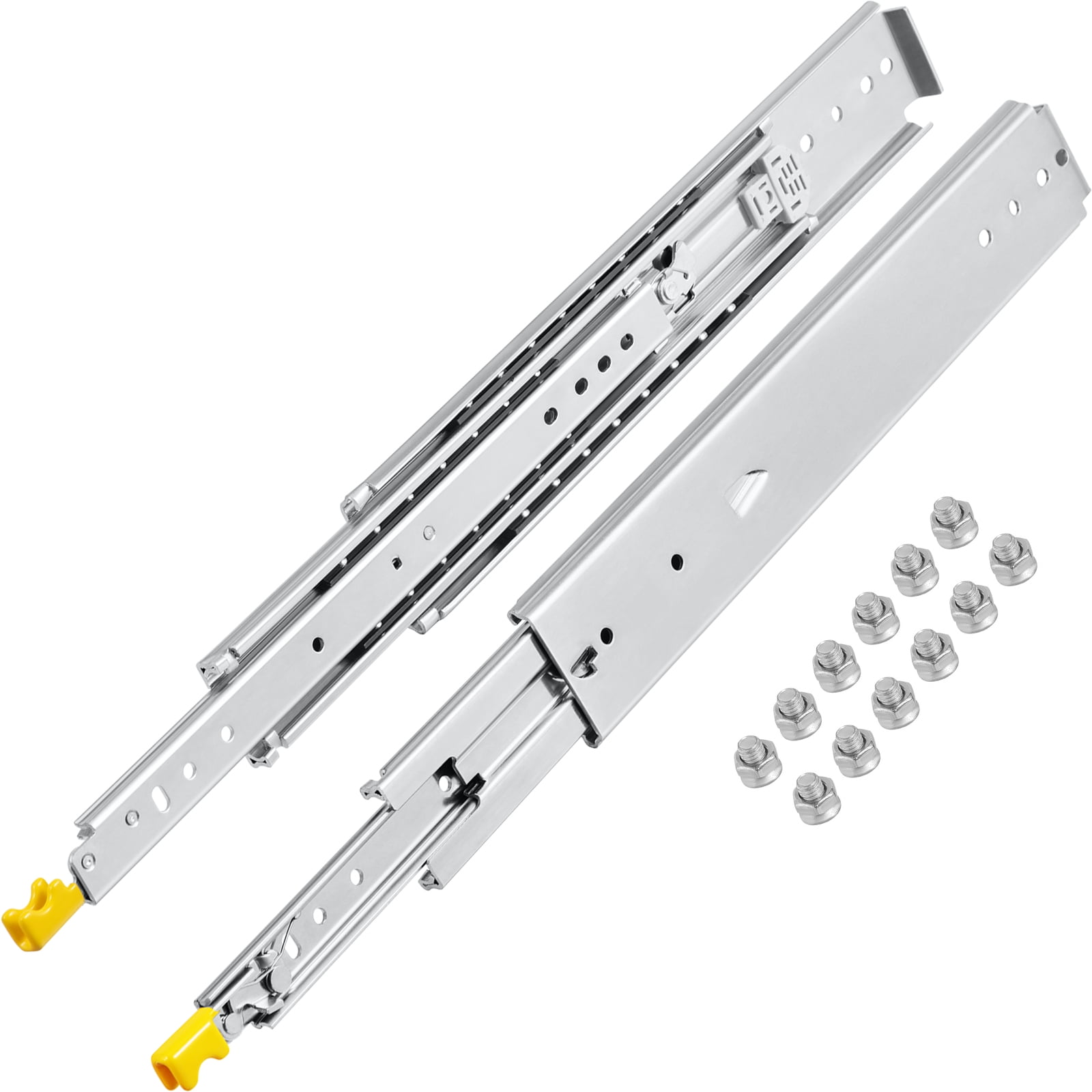 PAIR 20" Side Mount 80-lb Load Capacity 3/4 Extension Cabinet Drawer Slides 