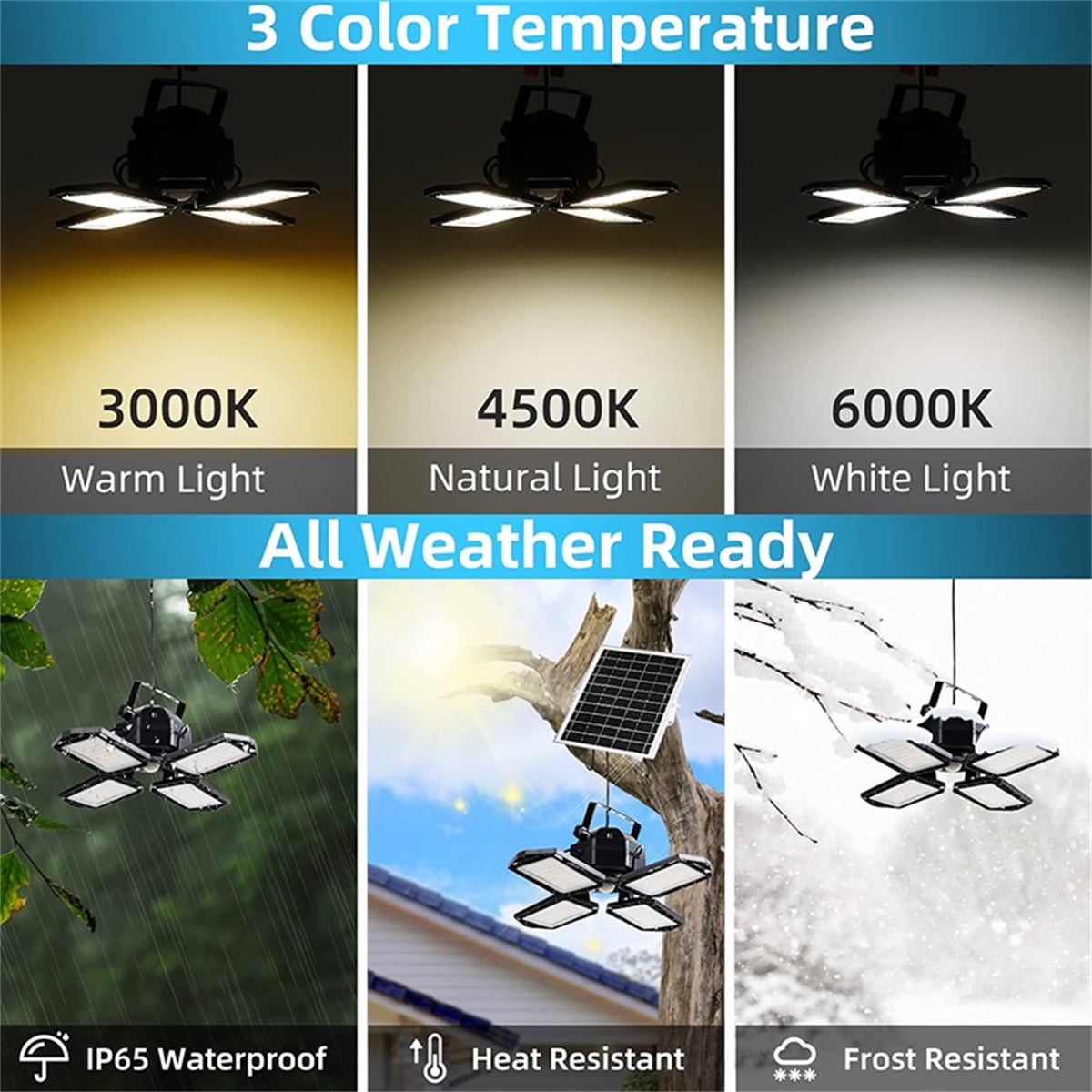 Solar Shed Lights, 168LED 5500LM Solar Pendant Light Indoor Outdoor, Motion Sensor Solar Lights with Remote Control, 4-Leaf Adjustable Lights for Home Yard Garage
