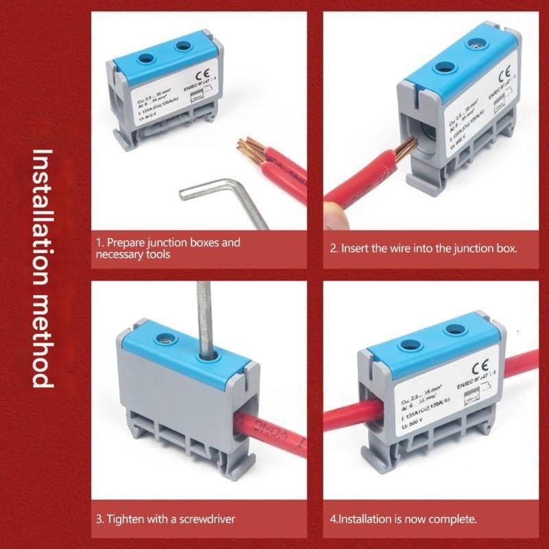 CEORPER Aluminum Distribution Guide Rail Type Junction Box Easy to Installation