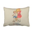 thumbnail image 1 of RYLABLUE Funny Girl Pumpkin Scaring Boy Book Halloween Greating Watercolor Polyester 20 x 30 Inch Rectangle Throw Pillow Covers With Hidden Zipper Home Sofa Cushion Decorative Pillowcases, 1 of 1