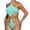 Green, variant on Sngxgn Swimsuit Women Criss Cross Back Print Bathing Suits Modest Swimwear(Black,L)