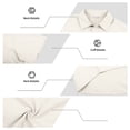 thumbnail image 6 of BLTIBY Mens 2 Piece Outfits Summer Set Short Sleeve Button Down Lapel Shirts and Shorts Beach Casual Jogging Suits with Pockets Beige XXL, 6 of 6