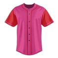 thumbnail image 3 of Pink Baseball Jersey for Men Hip Hop Hipster Button Down Shirts Sports Uniforms, 3 of 5
