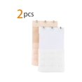 thumbnail image 2 of INSPIRE CHIC Women's Elastic Bra Hook Extensions 3 Rows 2 Pcs Skin Color 1 and White, 2 of 6