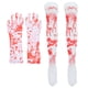 thumbnail image 1 of KAKOWELY 1 juego de guantes y calcetines de Halloween para cosplay, disfraz de sangre, medias y guantes manchados de sangre., 1 of 4