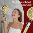 thumbnail image 4 of SUMERAIN Brushed Gold Shower Faucet with Handheld Filtered Shower Head, Shower System Set Rough in Valve Included, 4 of 13