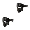 thumbnail image 2 of Wisewang Wide Application Half Face Mask For Various Occasions Half Face Masquerade Masks Made With Plastic Black gold dot 2Set, 2 of 6