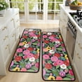 thumbnail image 4 of Kitchen Rugs Sets Of 2,Pioneer Flower Floral Print Pattern Anti Fatigue Kitchen Mat Rugs Non Slip Washable,Decorative Kitchen Floor Mats for Kitchen,Sink,Laundry,17"x47"+17"x47", 4 of 5