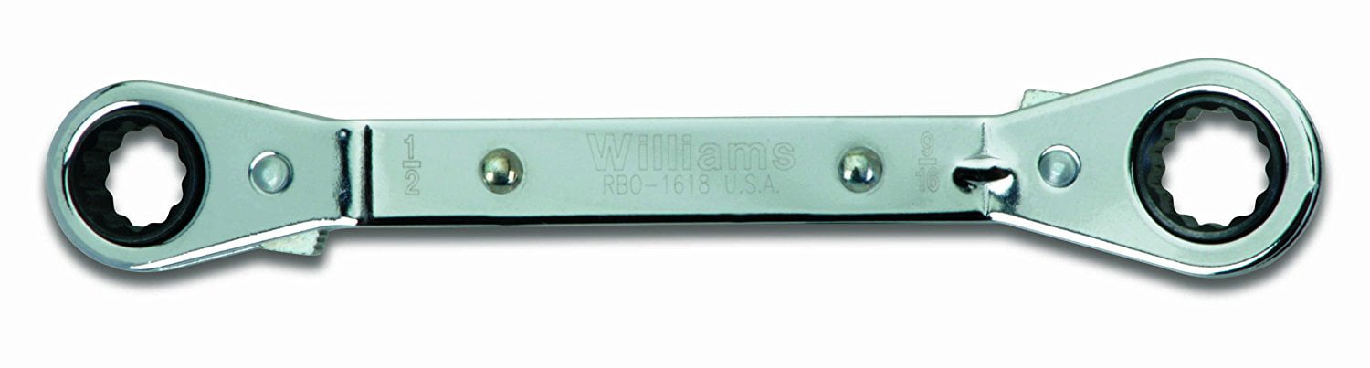 3/4 by 7/8-Inch Williams RBO-2428 Double Head 25-Degree Offset Ratcheting Box Wrench 
