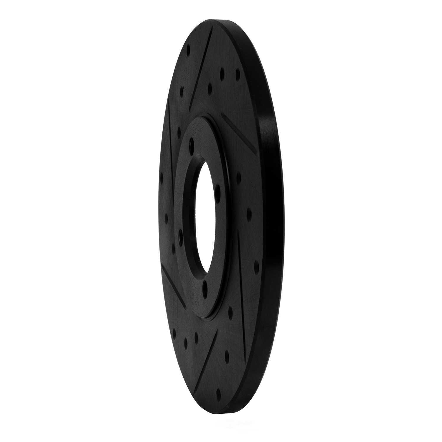 Dynamic Friction Company 633-76007L DFC Brake Rotor - Drilled And Slotted - Black