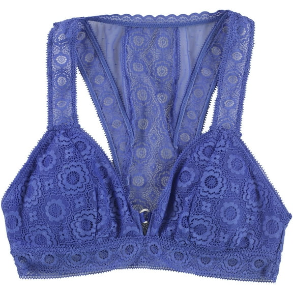 American Eagle Womens Floral Lace Bralette, Blue, X-Small