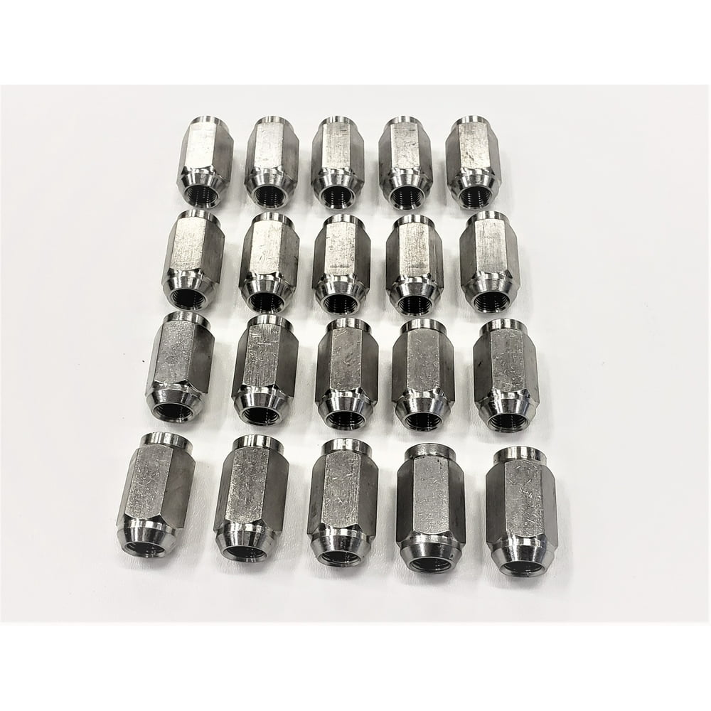 Twenty (20) Pack Solid 304 Stainless Steel 1/2-20 Lug Nuts For Trailer Stainless Steel Lug Nuts 1 2 X 20