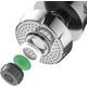 thumbnail image 5 of Aireador de grifo giratorio de 360 grados, cabezal de grifo de cocina, rociador de filtro de cabezal de ducha ajustable de 2 modos para baño de cocina (corto) brillar Electrónica, 5 of 5