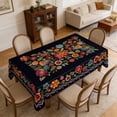 thumbnail image 2 of Mexican Floral Printed Tablecloth, Stain Resistant Rectangle Polyester Table Cover for Kitchen, Dining, Party, Picnic, 2 of 8