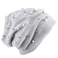 thumbnail image 1 of MasteelfCA Bonnet Chaud Tout-Aller Décontracté Polyester Perles Brillantes Bonnets pour Femmes (Gris), 1 of 7