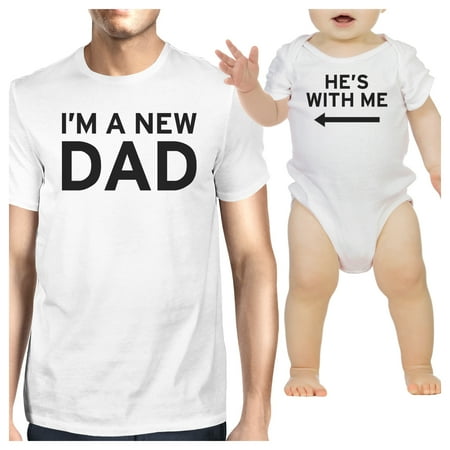 

I m A New Dad White Dad and Baby Bodysuit Unique Fathers Day Gifts