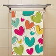 thumbnail image 4 of GZHJMY Seamless Doodle hearts, Bath Shower Towels Set of 2 for Bathroom -Soft Microfiber Hand Towel Absorbent Soft Decorative Face Towel for Kids 30 x 15 inch, 4 of 6