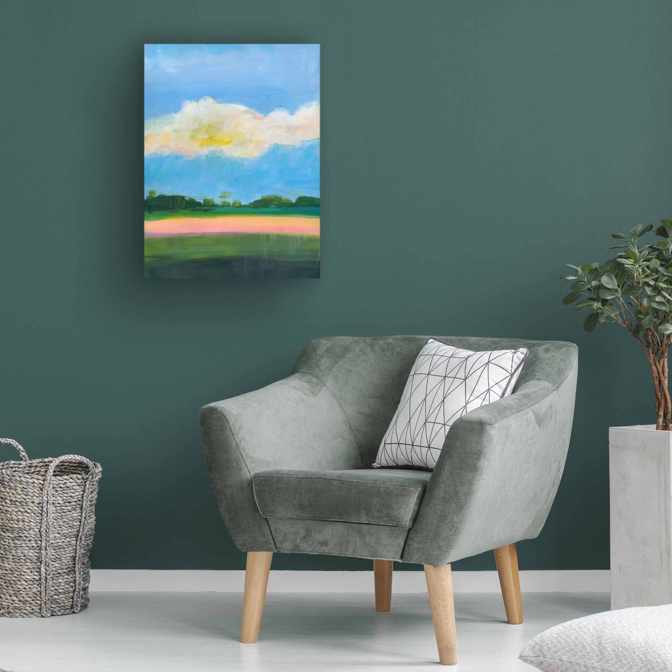 Canvas Wall Art - Jan Weiss 'Beneath a Cloudy Sky 2' Wall Art for Living Room, Bedroom, or Office Décor by Trademark Fine Art - 18 x 24 Inches