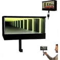 thumbnail image 1 of Infinity Garage Keychain, Wall Mounted Infinity Mirror LED Lamp Display Case Key Holder, Christmas Gifts for Car Enthusiasts & Collectors, 1 of 5