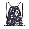 thumbnail image 1 of Xecao Cartoon Spaceship Pattern Sports Drawstring Backpack - String Swim Gym Bag with Wet Proof Pocket for Women&Men-Medium, 1 of 6