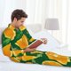thumbnail image 4 of Balery Orange Pijama para Hombre de Dos Piezas con Manga Larga, Conjunto de Dormir y Descanso Suave con Bolsillos-X-Large, 4 of 5