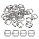 thumbnail image 1 of Deslizantes Hebillas, 50uds 15x15x3,8mm Metal Rectángulo Ajustador Tri-deslizante Hebilla Rodillo Pasador Correa Ajustador para Cinturón Bolsos DIY Accesorio, Plateado Tono, 1 of 5