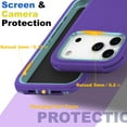 thumbnail image 4 of For Apple iPhone 17 Pro Case Shockproof Dust/Drop Proof 3 in 1 Full Body Rugged Heavy Duty Durable Cover Purple, 4 of 6
