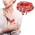 thumbnail image 2 of Riforla Stackable Bead Bracelets Ladies Mens Stretch Multilayer Bracelet Set Multicolor Jewelry Womens Jewelry E, 2 of 5