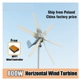 thumbnail image 2 of 800W 12V 24V Wind Turbine Generator Low Wind Speed Start Low Noise Wind Generator Easy Installation Wind Generator Oversized Blade MPPT Control ,Easy to Install, 2 of 7