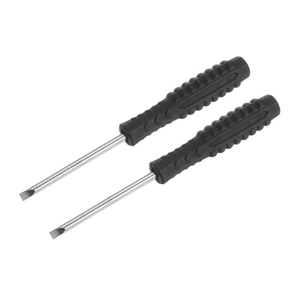Mini Slotted Screwdriver, 3.0mm Flat Head with NonSlip Handle for Small Appliances, 2 Pack