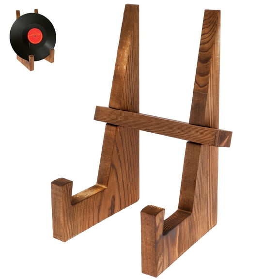 Wooden Plate Stand Detachable Wood Plate Holder Decorative Wooden Display Stand for Displaying Plaque Pictures Photo Frames Books