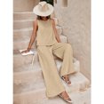 thumbnail image 4 of EASYBRA Women Pants Suit Sleeveless Solid Color Cotton Casual Wear Long Pants Set Sizes S–2XL, 4 of 7