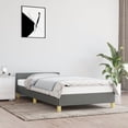 thumbnail image 1 of vidaXL Bed Frame with Headboard Dark Grey 100x203cm Twin XL Fabric, 1 of 5