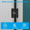 thumbnail image 6 of 90° Flip Barn Door Latch Luminous Hardware Safety Gate Bolt Lock with Screws & Glue Black, 6 of 6